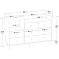 thumbnail image 5 of Dowellia Dresser, Wooden Chest of Drawer for Bedroom, 8 Drawers Dresser wth Charging Station, White, 5 of 9