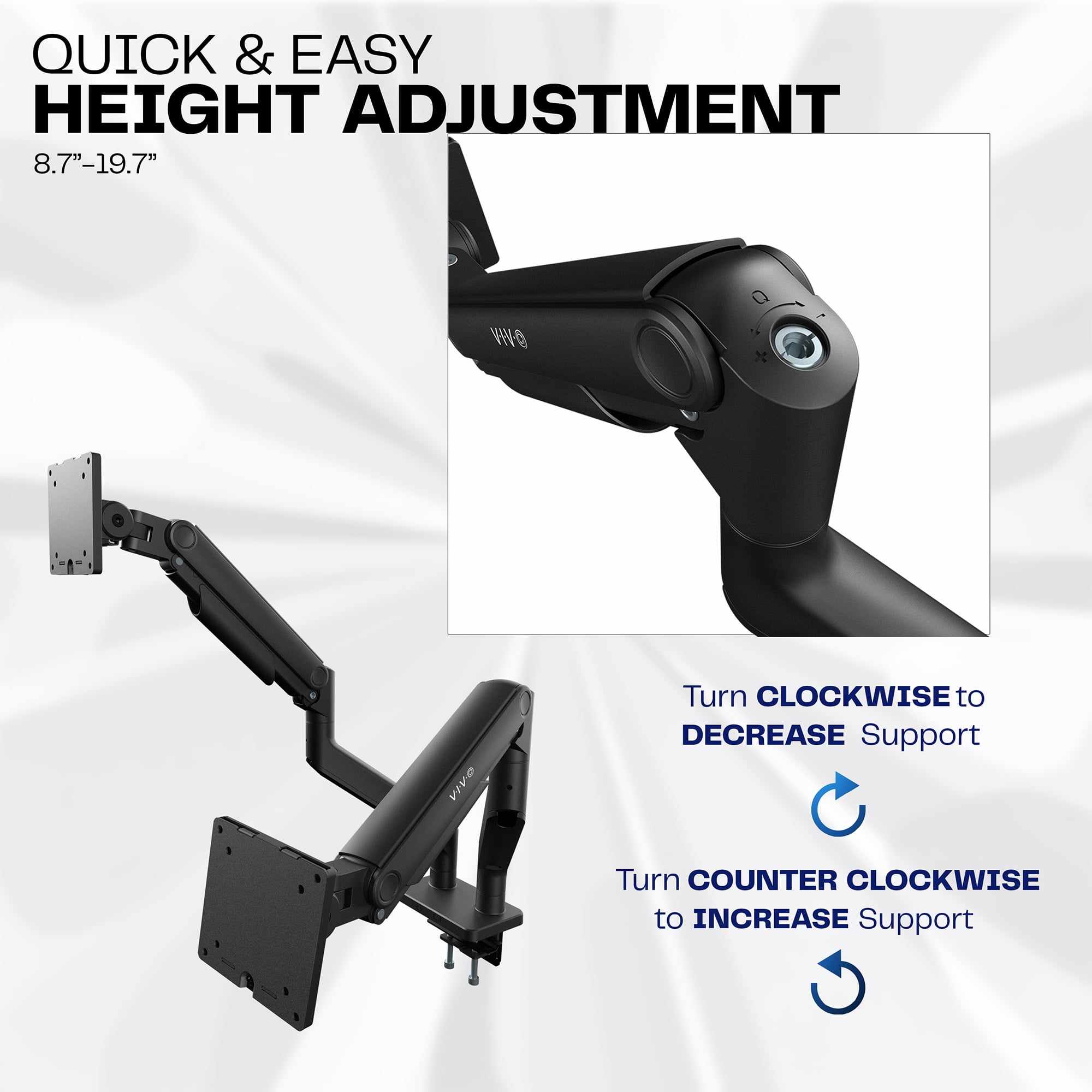 VIVO Tension Spring Dual Ultra Wide Monitor Mount, Up to 45" Computer Screens