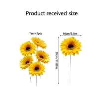siubich Garden Stakes Decorative, Sunflower Flower Garden Stakes,Metal Flowers Outdoor Decor Stake Yard Art Decoration,Garden Metal Plant Flowers Stick Spring Patio Decor