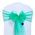 thumbnail image 2 of MDS Pack of 100 Organza Chair Sash Bow Sashes for Wedding Decoration -Green, 2 of 7