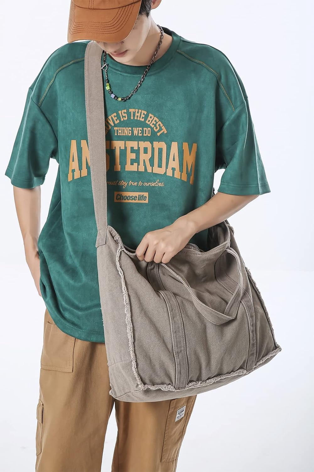 Tote Bag for women, Retro Hobo Purse Crossbody Handbag Large Canvas Shoulder Bags for School Work Travel Shopping