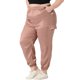 thumbnail image 4 of Pantalones cargo de satén para mujer de tallas grandes Agnes Orinda con cintura elástica y bolsillos, longitud hasta el tobillo, 4X, color rosa, 4 of 6