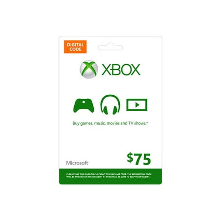 Microsoft Xbox Live - Gift Card - ($75) - ESD