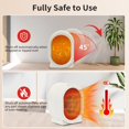 thumbnail image 5 of Portable Space Heater for Indoor Use, 400W Small Electric Desk Heater for Bedroom or Office,Overheating & Tip-Over Protection,Fast Heating Room Heater,Lightweight (White), 5 of 6