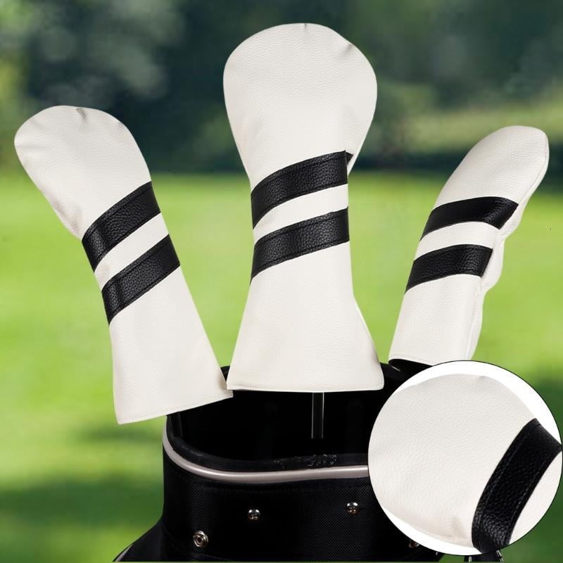 CEORPER 3Pcs Waterproofs PU Golfs Club Head Cover Replacement Driver Headcover