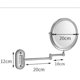 thumbnail image 5 of 8'' USB Rechargeable LED Wall Mirror Magnifying with 1X/5X, Black,, 5 of 5