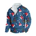 thumbnail image 2 of Jjayotai 50% off Clearance! Men's Christmas Sweatshirt 2024, Trendy Snowflake Print Sweatshirts, Long Sleeve 1/4 Zip Pullover Tops Multicolor-5 M, 2 of 3