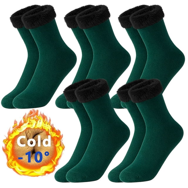 Amzcrzy Funda Nórdica, Sábana, Funda De Almohada De Satén, 7 Pares De Calcetines Gruesos Y Con Forro Polar Hasta Media Pantorrilla, Diseñados Para Hombres Y Mujeres Que Valoran La Durabilidad Y Un To
