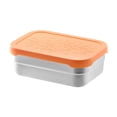thumbnail image 2 of Lunch Bento Boîte à en Acier Inoxydable avec Couvercle en Silicone, Contenant de Rangement Alimentaire Réutilisable et Étanche pour la Préparation des Repas, 16 x 11,5 x 5,6 cm, Bleu/ Rose/ Violet/orange, Lot de 1, 2 of 6