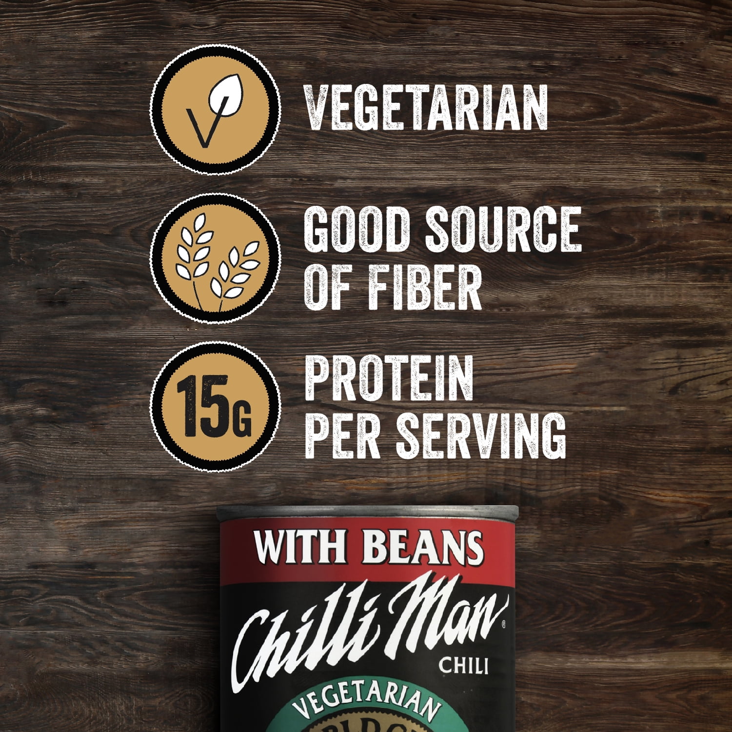 (4 pack) ChilliMan Vegetarian Chili with Beans 15 oz. Can