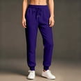 thumbnail image 4 of Lumtrix Women Athletic Joggers Baggy Sweatpants Lightweight Casual Comfy Trousers with Pockets High Waisted Drawstring Pants Purple M, 4 of 4