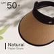 thumbnail image 5 of Sombrero ajustable con circunferencia de la cabeza de 55-58cm, sombrero de paja con tapa vacía para mujer, protector solar, sombrero para el sol en la playa antiultravioleta, 5 of 5