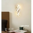 thumbnail image 2 of Aplique LED de pared para interior, moderno aplique de pared de 16 W, iluminación acrílica, 1000 lm, blanco cálido, 3000 K, para salón, dormitorio, pasillo y escalera., 2 of 4