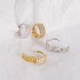 thumbnail image 2 of Guardurnaity 1 par de pendientes de moda exquisitos redondos anchos tres filas circón oreja anillo femenino aro pendiente joyería accesorios Ropa, zapatos y accesorios Miscelánea Oro, 2 of 6