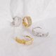 thumbnail image 3 of Guardurnaity 1 par de pendientes de moda exquisitos redondos anchos tres filas circón oreja anillo femenino aro pendiente joyería accesorios Ropa, zapatos y accesorios Miscelánea Oro blanco, 3 of 6
