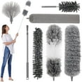 thumbnail image 1 of Feather Duster Bendable Scratch Free Microfiber Duster with 16-98 Inch Telescopic Pole Detachable Washable Dust Cleaning, 1 of 9
