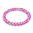 thumbnail image 1 of Magenta | Silver | Mermaid Glass Bead Bracelet, 1 of 7