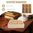 thumbnail image 3 of OULII 1Pcs Wood Jewelry Organizer Khaki Storage Box Rectangular Simple and Warm for Vanity Table, 3 of 6