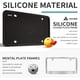 thumbnail image 4 of Aujen Marcos de silicona para matrícula, color negro, 2 unidades de cubiertas para matrícula de coche, soportes universales para matrícula de coche de EE. UU., color negro, a prueba de óxido, a prueba, 4 of 4