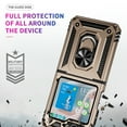 thumbnail image 2 of ChicShell Rugged Case for Samsung Galaxy Z Flip 6, Military Grade Protection Shockproof with Metal Rotatable Ring Stand Support Magnetic Car Mount Holder Fashion Case for Galaxy Z Flip 6, A-Gold, 2 of 7