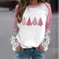 thumbnail image 2 of IROINNID Christmas Sweatshirts for Women Crewneck Long Sleeve Shirt Printed Loose Fit Blouse Holiday Casual Tops Pullover,Pink, 2 of 4