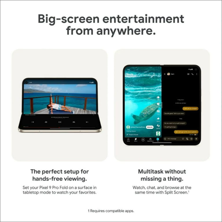 Google - Pixel 9 Pro Fold 5G 256GB (Unlocked) - Obsidian Google - Pixel 9 Pro Fold 5G 256GB (Unlocked) - Obsidian