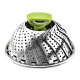thumbnail image 1 of Vaporera plegable de acero inoxidable de 9 pulgadas, cesta de frutas y verduras multifunción, rejilla metálica para cocinar, vaporera para alimentos sidaley JJ18674-02, 1 of 7