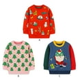 thumbnail image 7 of URMAGIC Toddler Boy Sweatshirts Crewneck Long Sleeve Pullover Cotton Santa Claus Print Top Sweater Shirts, 7 of 7