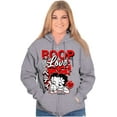 thumbnail image 3 of Cool Kanji Style Betty Boop Love Women Plus Size Zipper Hoodie Brisco Brands 4X, 3 of 5