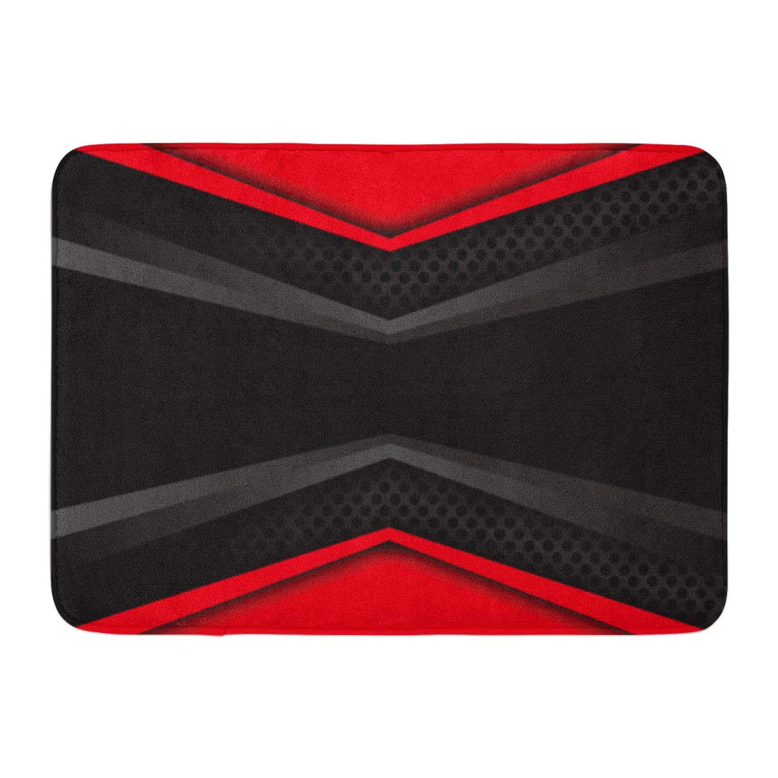 KDAGR Silver Geometric Abstract Black Dark Gray Red Overlap on Circle