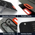 thumbnail image 3 of EchoNexus 100 Watt Portable Solar Panel for Power Station, Foldable Solar Charger with Adjustable Kickstands Waterproof IP65 for Home, RV, Boat, Outdoor, Camping, off Grid System, 3 of 6