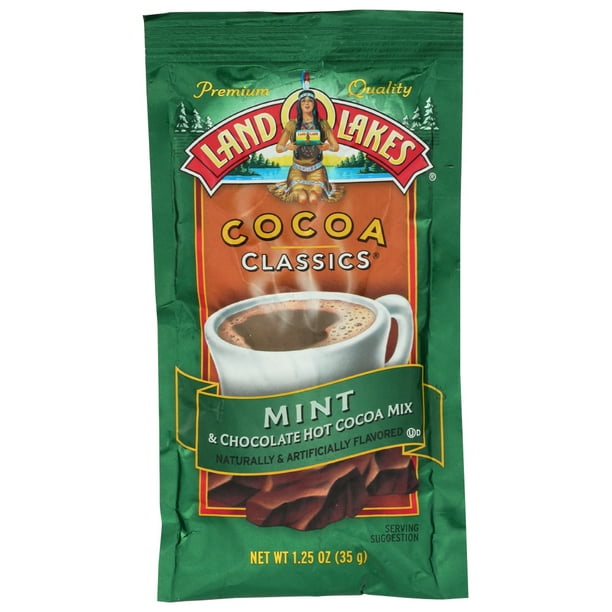 (12 Pack)Land O'Lakes Cocoa Classics Mint & Chocolate Hot Cocoa Mix, 1.