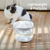 PETEMPO LED Cat Waterfall, Wireless Pump, 2 Flow Modes, 2L Capacity for ...