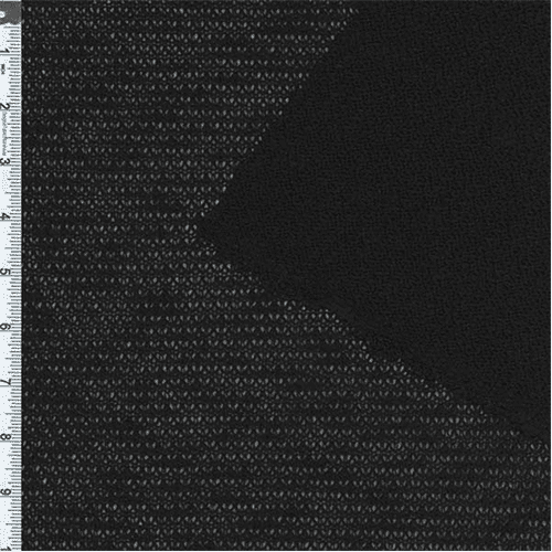 Black Loose Knit Textured Sweater, Fabric By the Yard