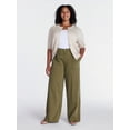 thumbnail image 2 of Time and Tru Women's High Rise Draped Utility Jeans, 30" Inseam, Sizes XS-XXXL, 2 of 6