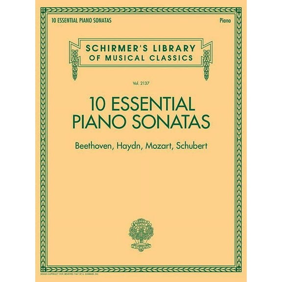 10 Essential Piano Sonatas: Beethoven Haydn Mozart Schubert (Paperback) by Hal Leonard Publishing Corporation