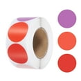 thumbnail image 1 of Uxcell 500pcs Rollo de Etiquetas Redondas de Color Mezclado de 1 Pulgada Etiquetas Autoadhesivas para Manualidades de Bricolaje, 1 of 6