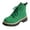 Green, variant on Womens Combat Boots Faux Suede Lace Up Chunky Platform Lightweight Non Slip Work Hiking Booties