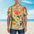 thumbnail image 4 of Fotbe Vintage Bird Hawaiian Shirt For Men Unisex Summer Beach Casual Short Sleeve Cotton Linen Button Down Shirts-Xx-Large, 4 of 9