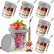 thumbnail image 1 of 6 Pack 350ml Tarros de Recipientes de Vidrio con Tapa Hermética y Cuchara(Gris), Overnight Oats Jar, Frascos de Vidrio con Tapa Pequeños, para Tarros Decorativos de Cocina para Café,Té,Azúcar,Especias, 1 of 4