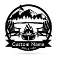 thumbnail image 6 of Realsteel's Personalized Campfire Metal Monogram Sign - Custom Outdoor Decor (BEACH-Rust-30), 6 of 12