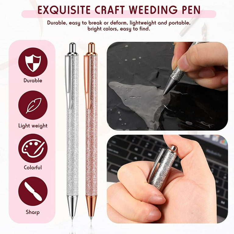 2 Pieces Weeding Pen Vinyl Pen Pin Weeding Tool Fine Point Weeding