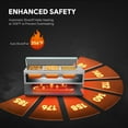thumbnail image 6 of WILPREP Commercial Food Warmer with 3 1/2 Pans & Lids Sneeze Guards Drain Valve, 6 of 12