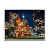 Stupell Urban Cityscape Architecture Buildings Landscape Photography Gray Framed Art Print Wall Art