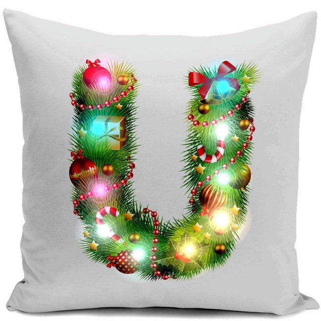 Funda de almohada Led Feliz Navidad 2023 adornos navideños decoración navideña para el hogar Accesorios Feliz Año Nuevo 2024 KJ098