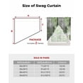 thumbnail image 6 of Sage Green Grey Swag Valances for Windows, Modern Oil Painted Abstract Art Aesthetics Rod Pocket Sheer Valances for Windows, Swag Toppers Light Filtering for Kitchen Living Room 2 Panels 36''x63'', 6 of 6