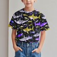 thumbnail image 2 of Chemises à Manches Courtes pour Garçons, T-Shirts Décontractés à Col Rond Imprimés pour Enfants, Hauts d'Été Confortables pour un Usage Quotidien et le Jeu, 2 of 9
