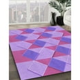 thumbnail image 3 of Ahgly Company Machine Washable Indoor Square Transitional Bright Lilac Purple Area Rugs, 3' Square, 3 of 7