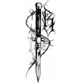 thumbnail image 3 of WWS-Tattoo Tech, 2 Sheets Medium Semi Permanent Tattoo, Adult Art Design Temporary Tattoos, Lasts 1-2 Weeks, Waterproof, Realistic Look, No Adhesive, No Reflection (Dagger Design), 3 of 4