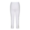thumbnail image 2 of Capris Pants for Woman New Womens Knee Length Capris Leggings Floral Lace High Waist Workout Yoga Pants Sport Casual Cropped Trousers White XXL, 2 of 6